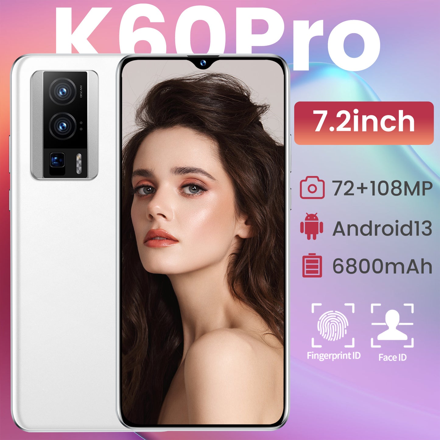 Wholesale Brand New Smart Mobile Phone K60PRO Dual Nano SIM Android Version Ready In Stock