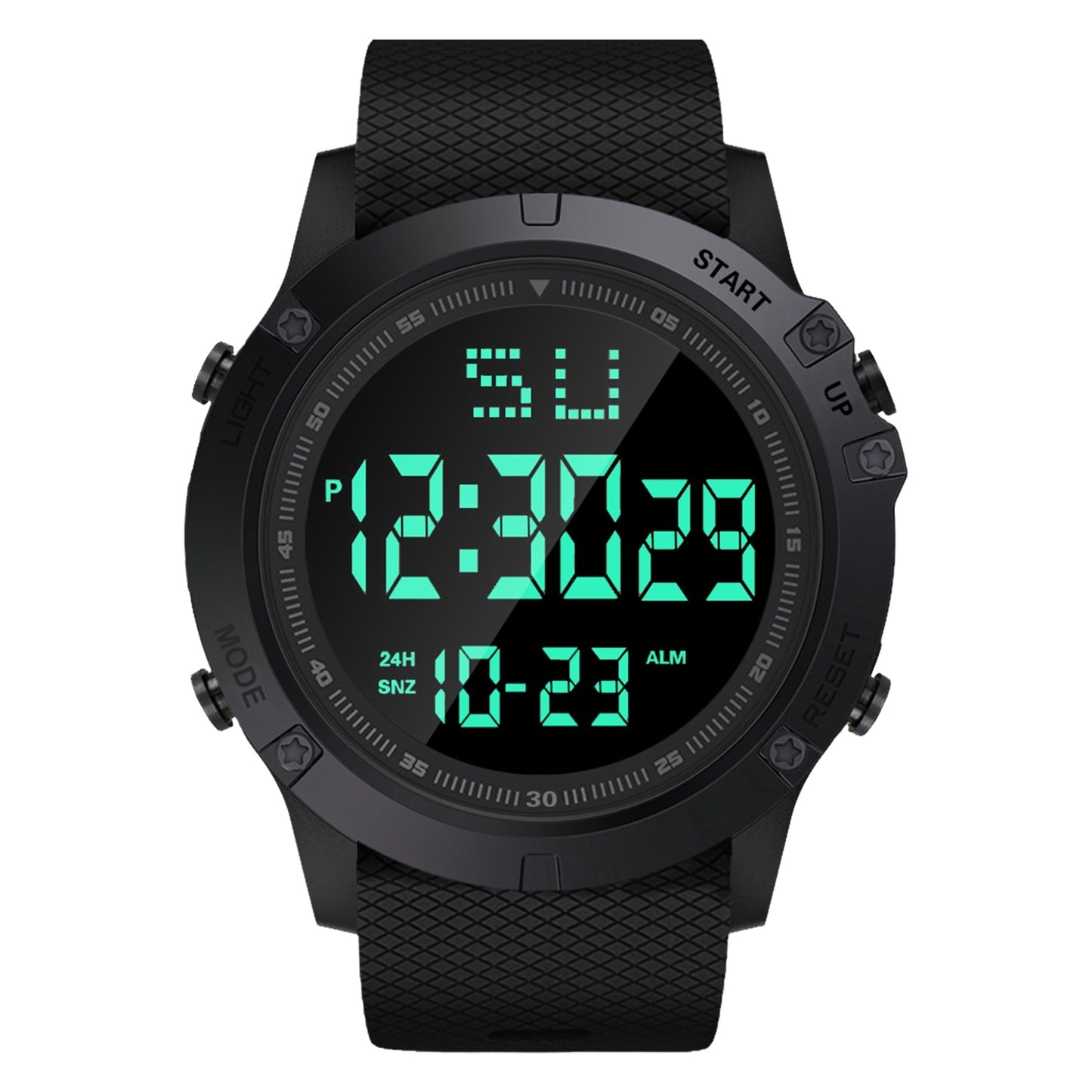 Men's Digital Sports Watch Water-Resistant Military Wrist Watch w/ LED Backlight