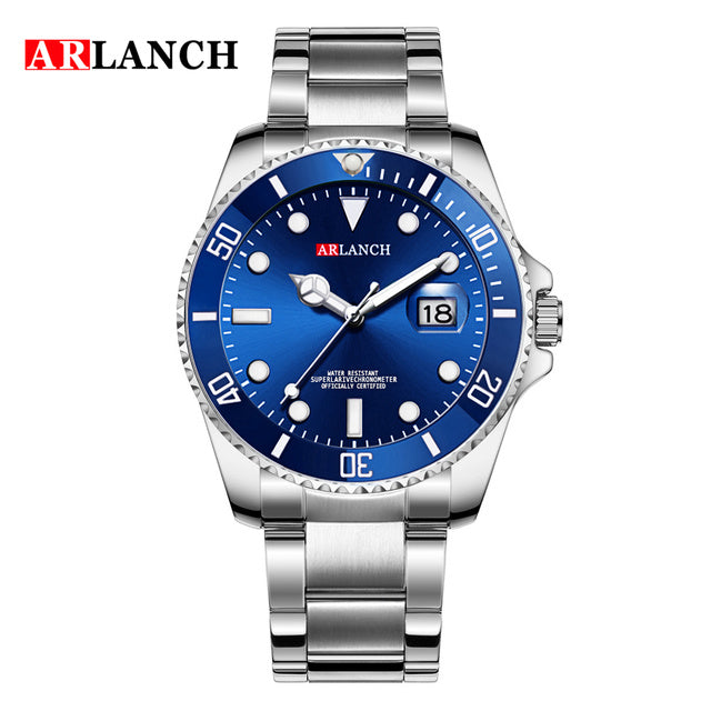 Luxury Mens Watches Stainless Steel Business Waterproof Date Quartz Watch Men Fashion Luminous Sport Clock Relogio Masculino