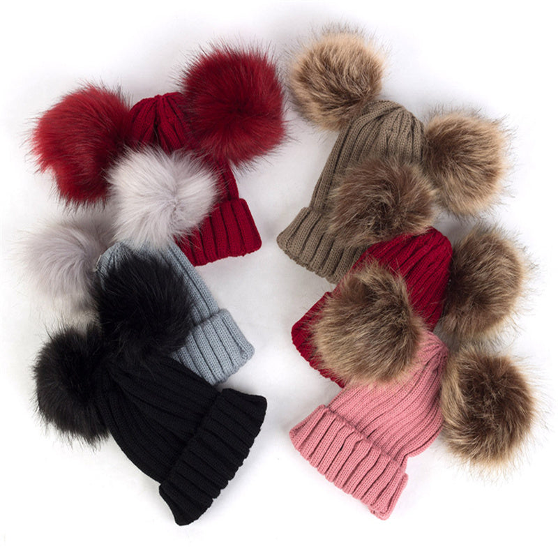 Children Pom Pom Bobble Hat Accessories