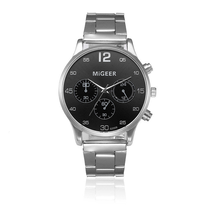 MIGEER Wristwatch Bracelet Relogio Masculino Men Watches Luxury Designer Stainless Steel Quartz Watch Mens montre homme saati