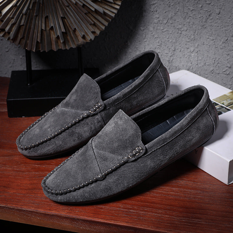 Genuine Leather Slip-On Men Shoes Black Red Brown Men Loafers Summer Party Wedding Dress Shoes Soft Sneakers Driving Moccasin