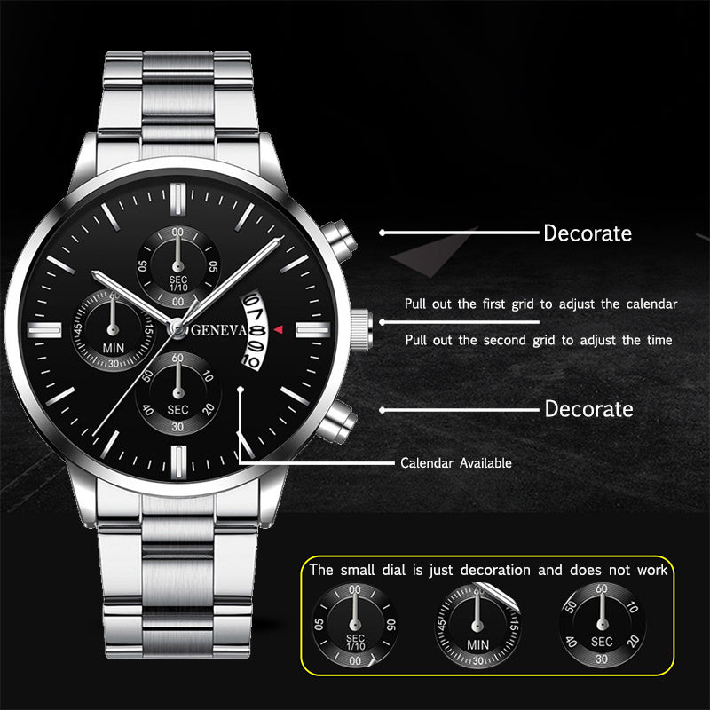 Fashion Mens Watches Luxury Silver Stainless Steel Quartz Wrist Watch Man Business Watch for Men Clock relogio masculino