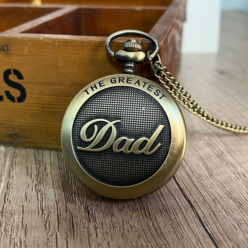 New Mens Bronze Big Size Dad Men Women Pocket Watch with 37Cm Chain Dad's Men Gift Masculino Relogio Hombre Saati