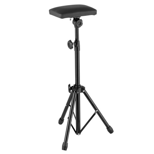 Tattoo Armrest Stand Tripod Foldable Tattoo Arm Leg Rest Stand Adjustable Height and Tilt Black Leather Pad