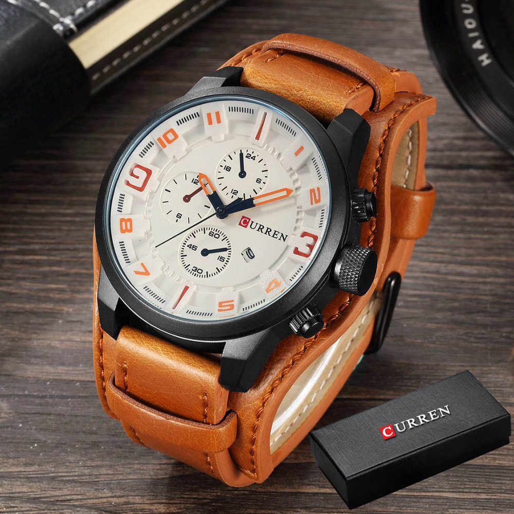 CURREN Top Brand Luxury Business Mens Quartz Watch Male Clock Wrist Watches Date Waterproof Wristwatch Hodinky Relogio Masculino