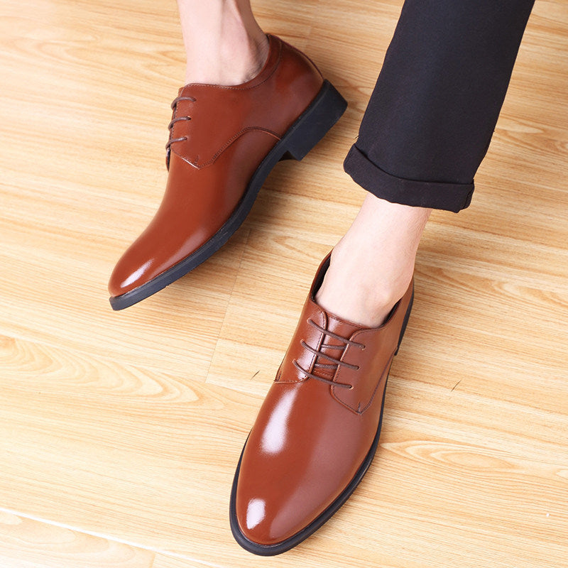 2022 British Leather Shoes Casual New Leather Shoes Men's Business Dress Shoes Korean Version Trend Leather Shoes Work Shoes