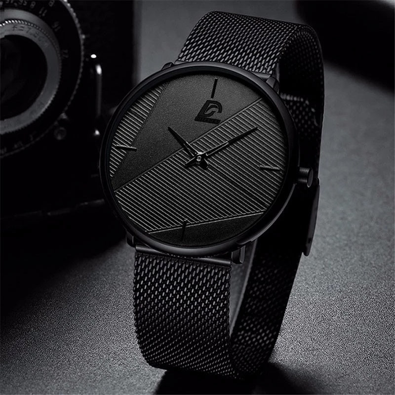 Watches Mens 2023 Minimalist Men's Fashion Ultra-thin Watch Simple Men Business Quartz Wristwatch