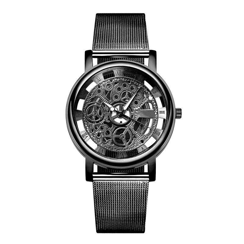 SOXY Skeleton Wristwatch Men Watch Reloj Hombre Mens Watches Luxury Hollow Out Clock Saati Relogio Masculino Relogio Saati Clock