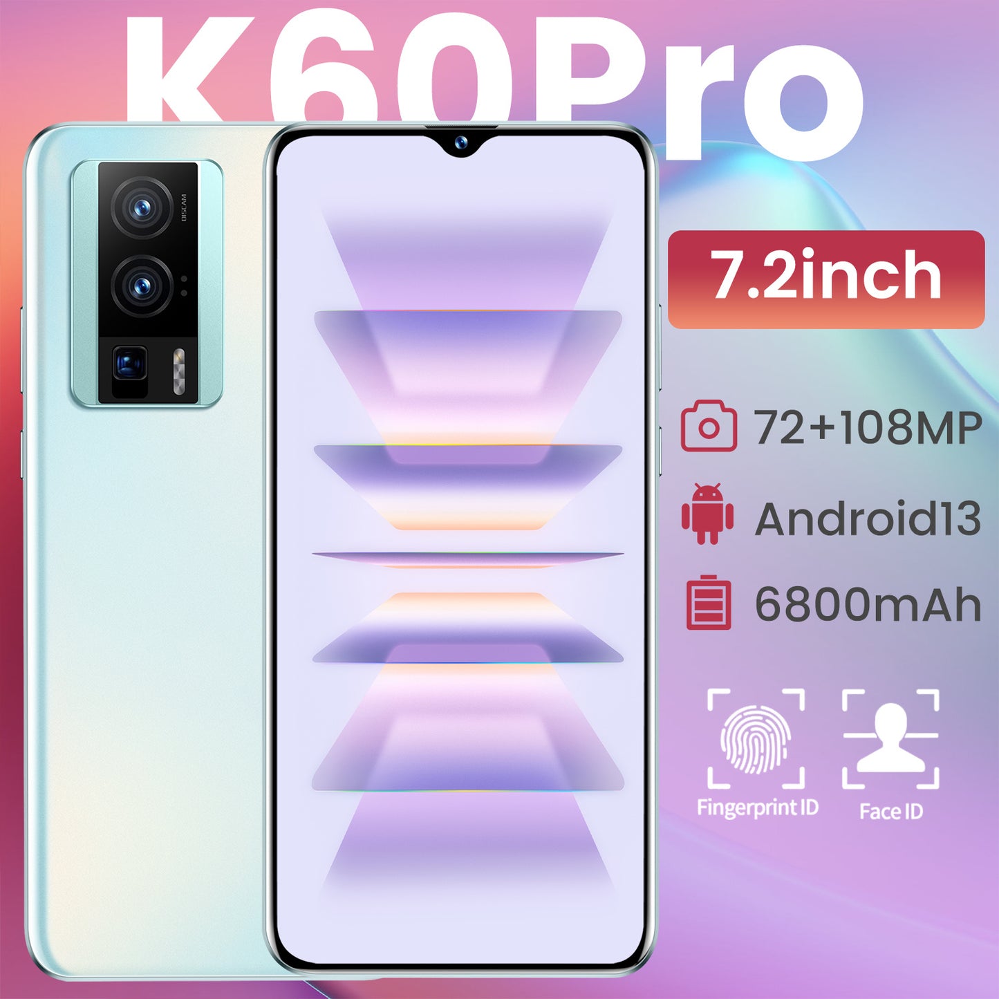 Wholesale Brand New Smart Mobile Phone K60PRO Dual Nano SIM Android Version Ready In Stock