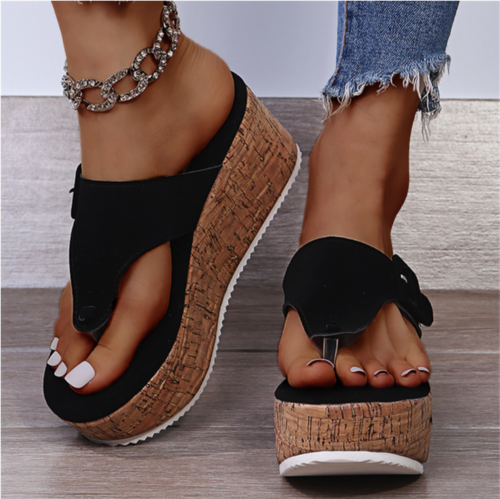 Women Summer Flip Flops Shoes Female Wedge Platform Sandal