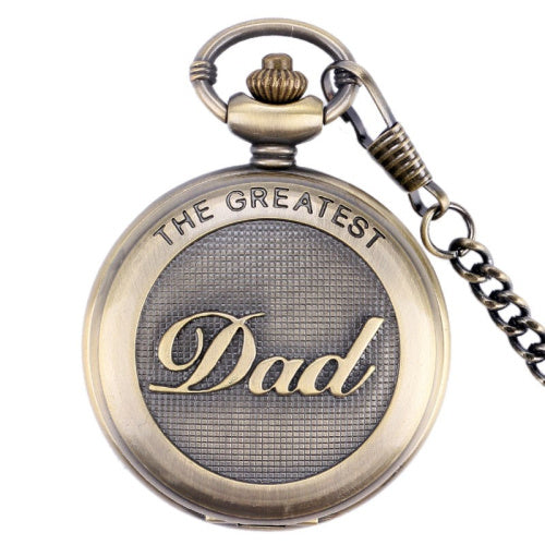 New Mens Bronze Big Size Dad Men Women Pocket Watch with 37Cm Chain Dad's Men Gift Masculino Relogio Hombre Saati