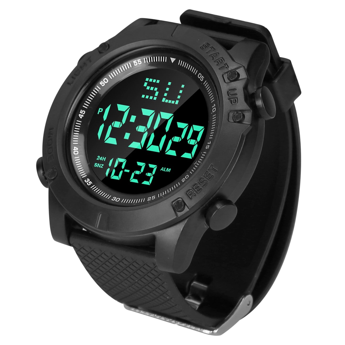 Men's Digital Sports Watch Water-Resistant Military Wrist Watch w/ LED Backlight