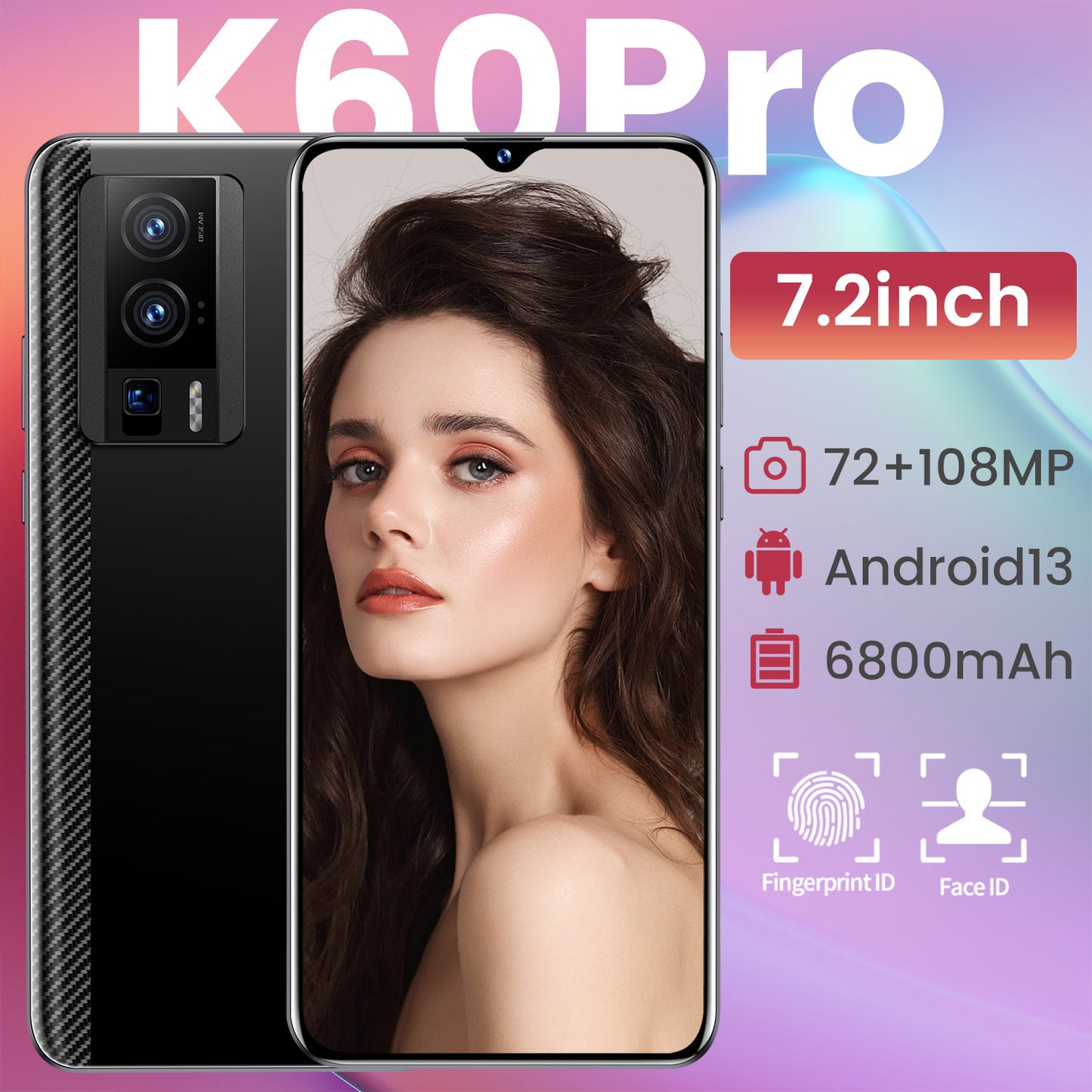 Wholesale Brand New Smart Mobile Phone K60PRO Dual Nano SIM Android Version Ready In Stock