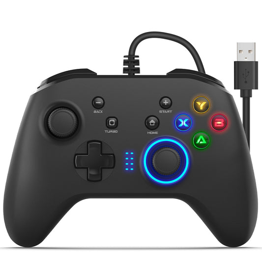 Wired Gaming Controller;  Joystick Gamepad with Dual-Vibration PC Game Controller Compatible with PS3;  Switch;  Windows 10/8/7 PC;  Laptop;  TV Box;  Android Mobile Phones;  6.5 ft USB Cable