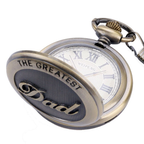 New Mens Bronze Big Size Dad Men Women Pocket Watch with 37Cm Chain Dad's Men Gift Masculino Relogio Hombre Saati