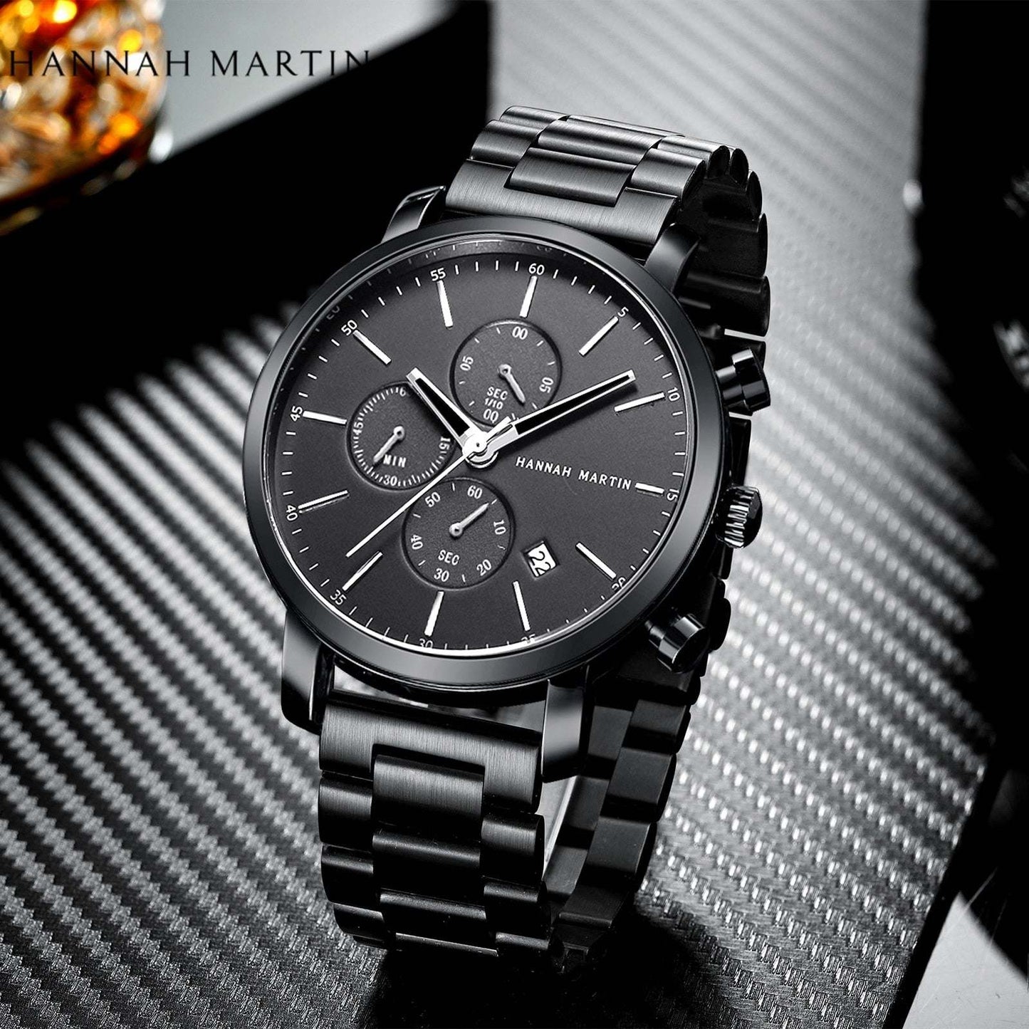 Luxury Fashion Mens Wristwatches Waterproof Male Multi-function Calendar Japanese Movement Quartz Stainless Steel Business Watch