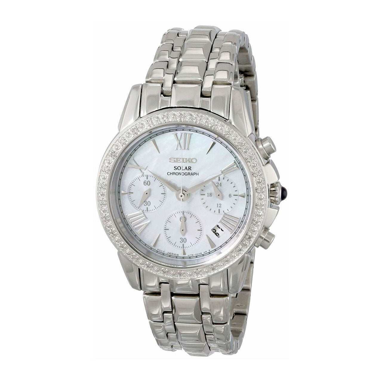 Seiko SSC893 Le Grand Mother of Pearl Dial Diamond Accent Women's Chronograph Watch