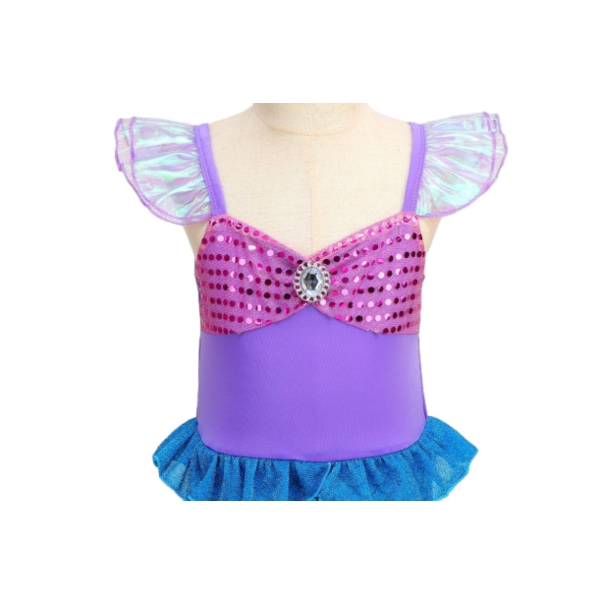 Little Girls Mermaid Costume Princess Dress up Pretend Play Halloween Cosplay Outfit