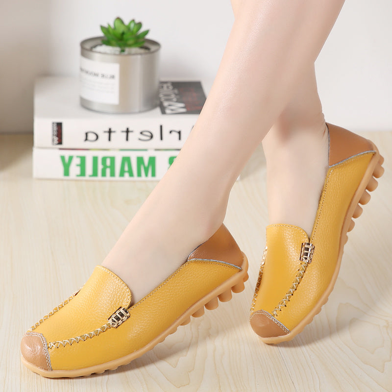 2022 New Women Slip On Shoes For Women Moccasins Genuine Leather Loafers Women Flats Ladies Shoes Big Size Sapato Feminino