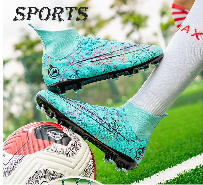 Mens Soccer Shoes Non-Slip Football Boots Cleats Grass Soccer Sneakers Yj068