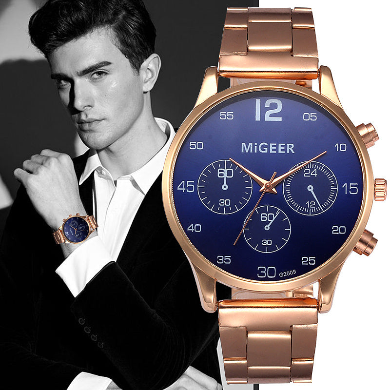 MIGEER Wristwatch Bracelet Relogio Masculino Men Watches Luxury Designer Stainless Steel Quartz Watch Mens montre homme saati