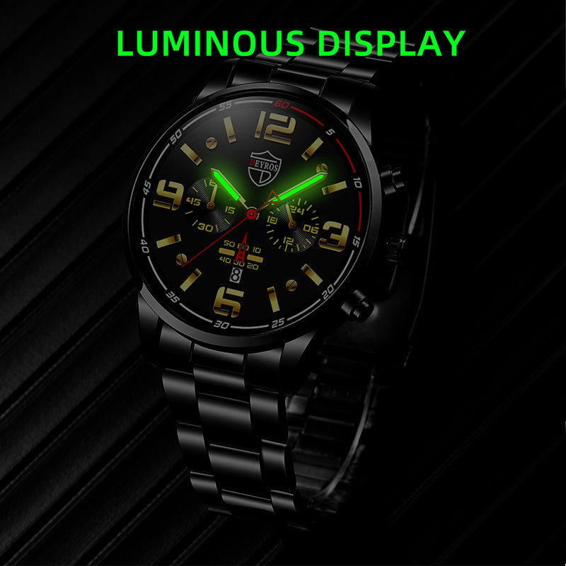 Luxury Fashion Mens Watches Men Business Stainless Steel Quartz Wrist Watch Man Sports Casual Leather Watch relogio masculino