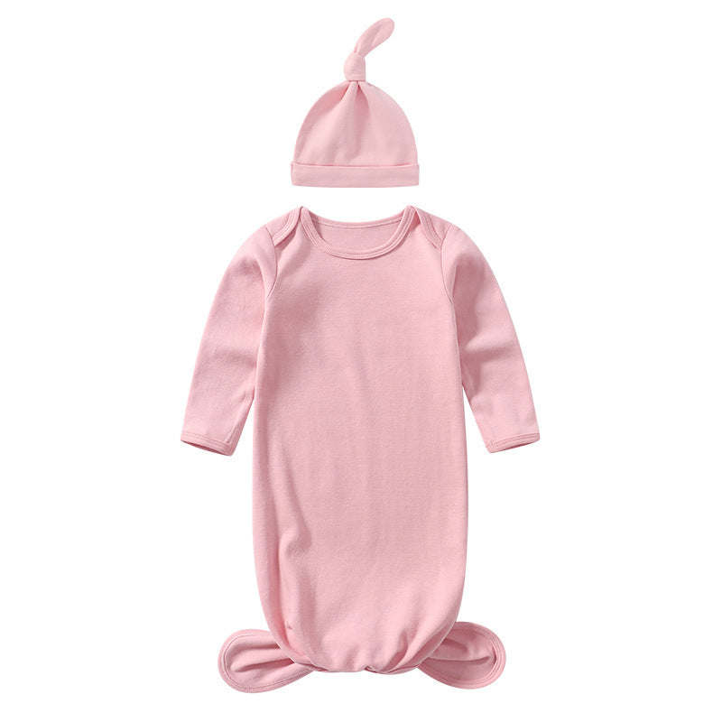 Baby Sleeping Bag Hat Set Spring Summer Baby Sleepwear Anti-Kicker Surprise Jump Swaddling Clothes