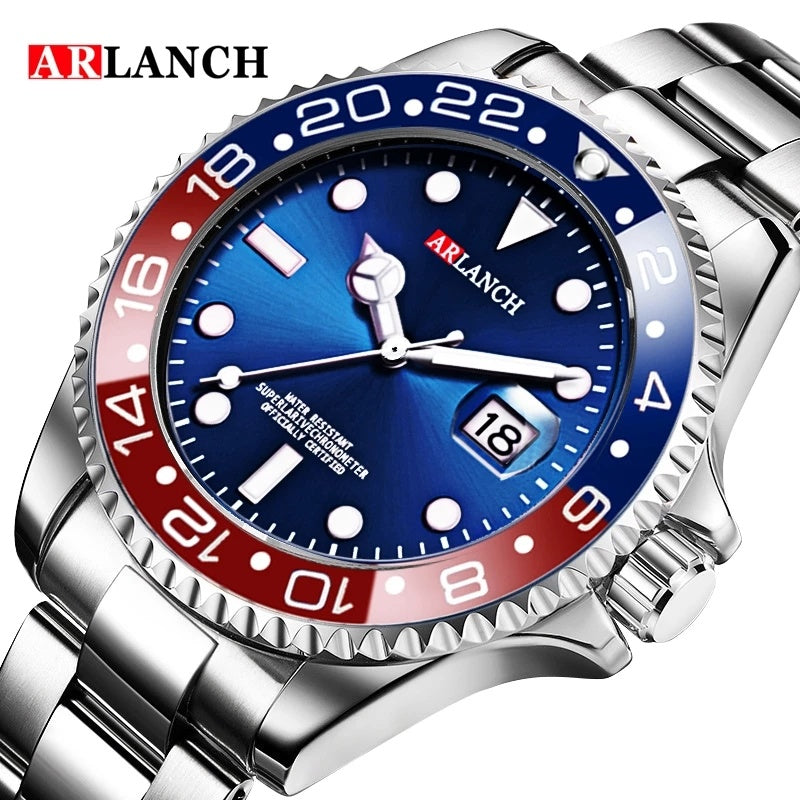 Luxury Mens Watches Stainless Steel Business Waterproof Date Quartz Watch Men Fashion Luminous Sport Clock Relogio Masculino