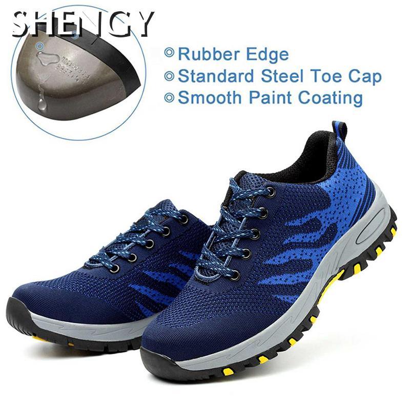 Mens Shoes Work Shoes For Men Safety Casual Shoes Men Puncture Proof Construction Boots Industrial Working Sneakers Sport Shoes