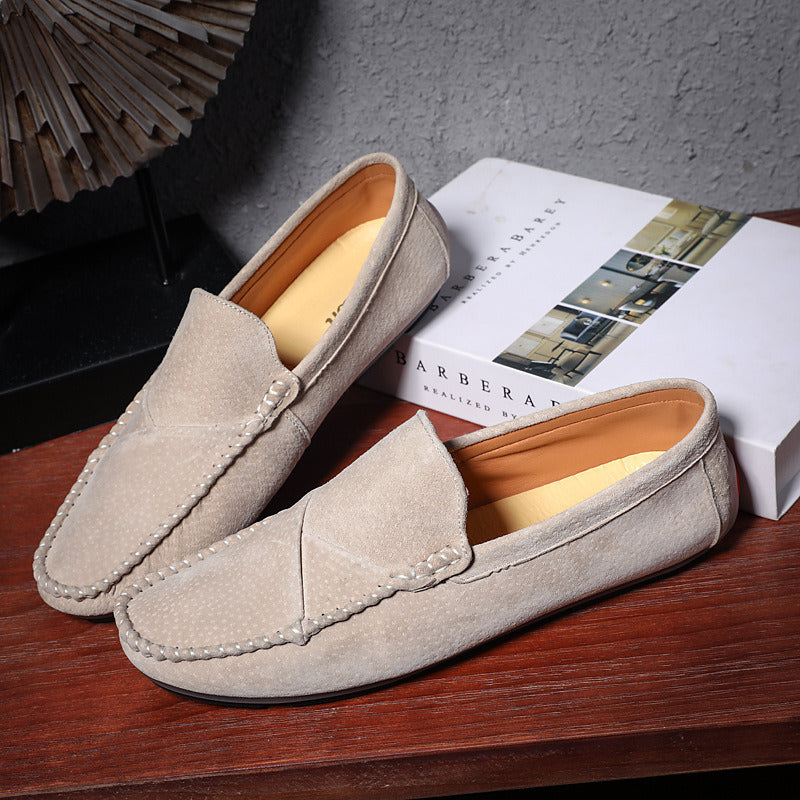 Genuine Leather Slip-On Men Shoes Black Red Brown Men Loafers Summer Party Wedding Dress Shoes Soft Sneakers Driving Moccasin