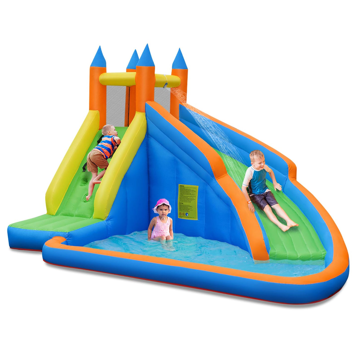 Inflatable water slides; bouncy castles. kids toys.