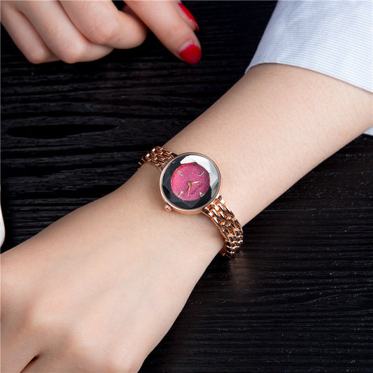 Rose Gold Color Bracelet Watch Womens Fashion Casual Bread Time Quartz Relojes Luxury Female Wristwatch Relogio Feminino saati