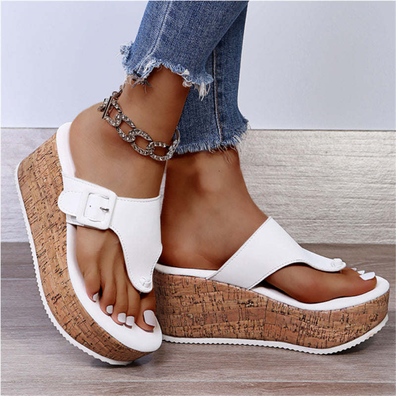 Women Summer Flip Flops Shoes Female Wedge Platform Sandal