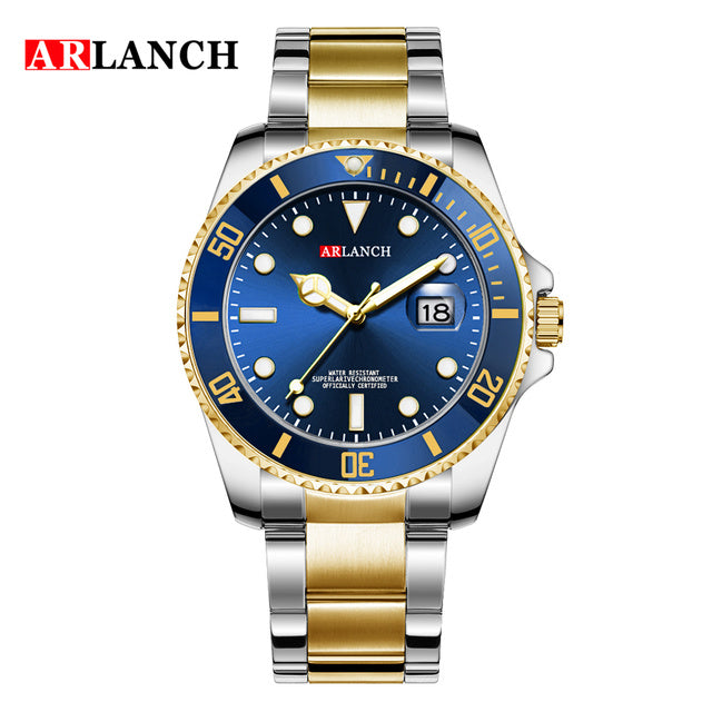 Luxury Mens Watches Stainless Steel Business Waterproof Date Quartz Watch Men Fashion Luminous Sport Clock Relogio Masculino