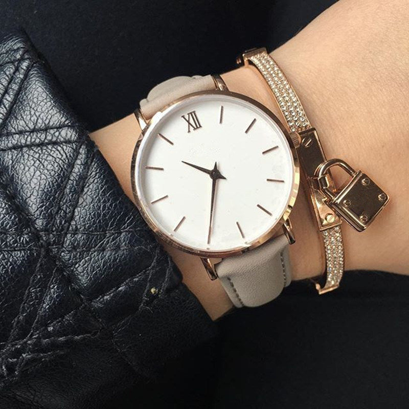 Women Watch Fashion Simple Girl Ladies Relojes Casual Leather Ladies Watch Female Clock Zegarek Damski Reloj Mujer Montre Femme