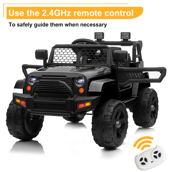 LEADZM Dual Drive 12V 4.5A.h with 2.4G Remote Control Jeep Black