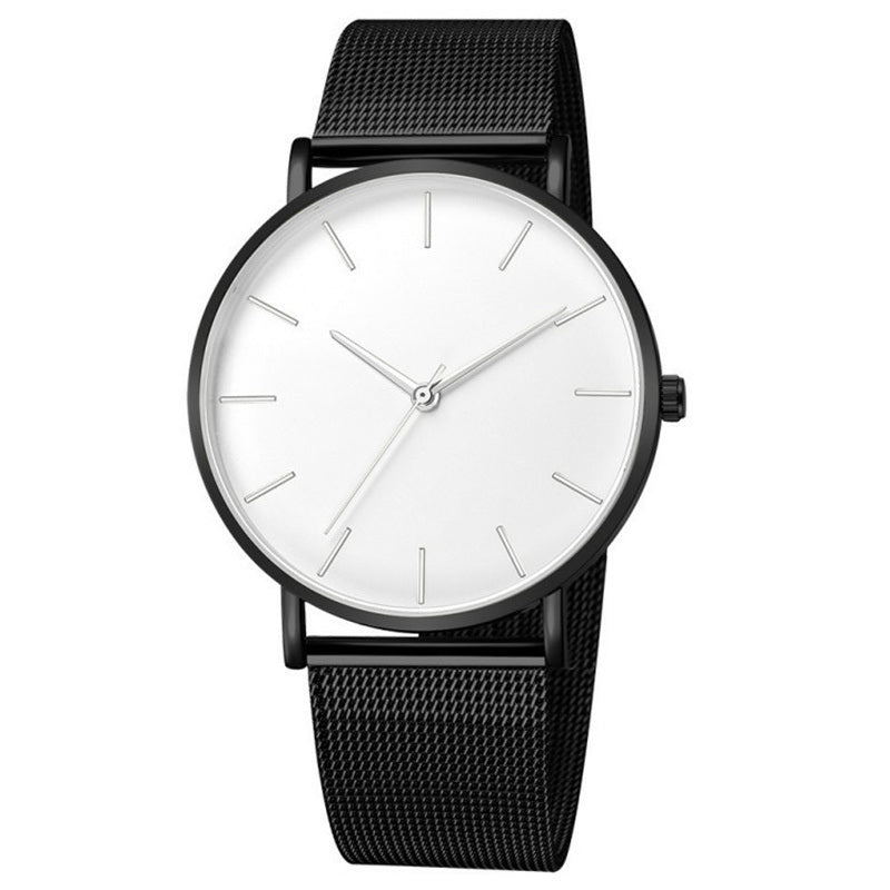 Fashion Minimalist Mens Ultra Thin Watches Simple Men Business Stainless Steel Mesh Belt Quartz Watch Casual Man Watch