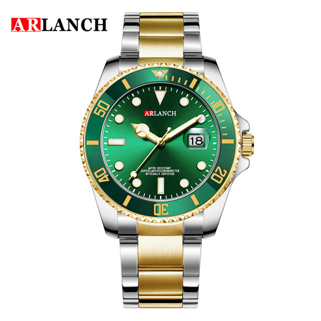 Luxury Mens Watches Stainless Steel Business Waterproof Date Quartz Watch Men Fashion Luminous Sport Clock Relogio Masculino