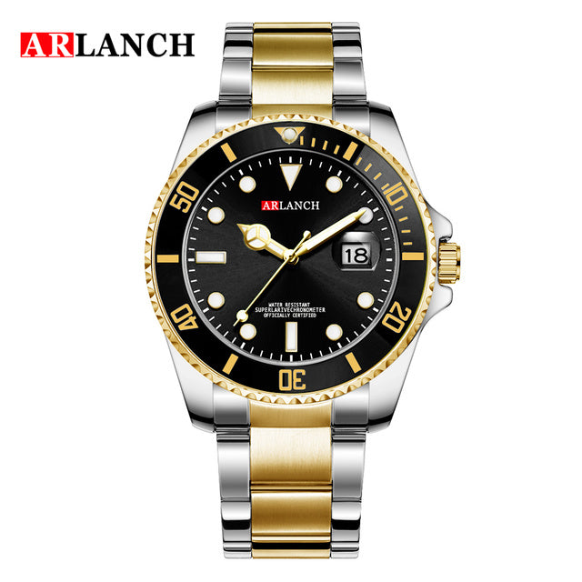 Luxury Mens Watches Stainless Steel Business Waterproof Date Quartz Watch Men Fashion Luminous Sport Clock Relogio Masculino