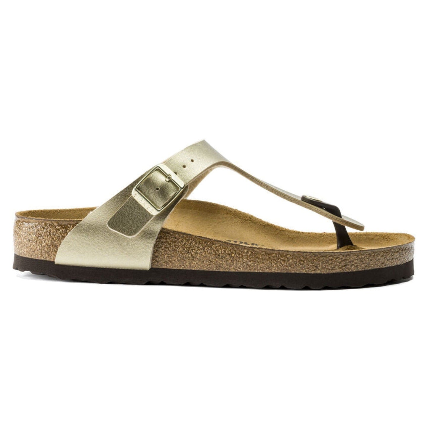 Birkenstock Womens Sandals, Slip-on Flip-flop Shoes - Metallic Gold (size 8)