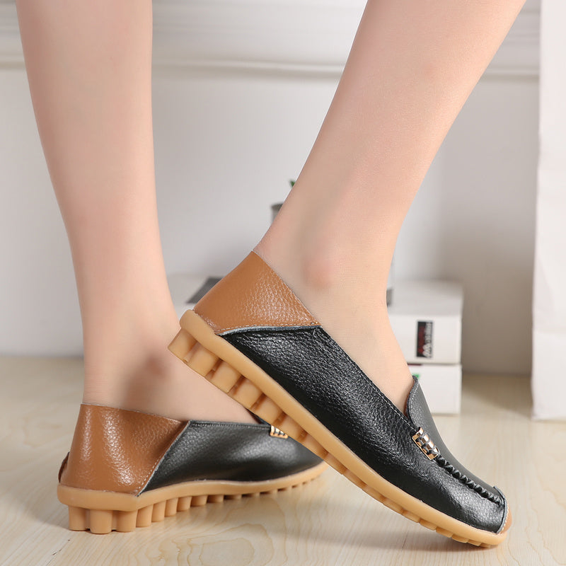 2022 New Women Slip On Shoes For Women Moccasins Genuine Leather Loafers Women Flats Ladies Shoes Big Size Sapato Feminino