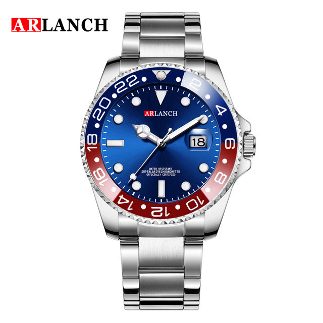 Luxury Mens Watches Stainless Steel Business Waterproof Date Quartz Watch Men Fashion Luminous Sport Clock Relogio Masculino