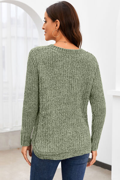 Round Neck Long Sleeve Sweater